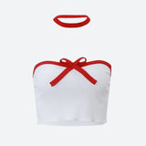 Litlookz Studio Knitted Strapless Crop Top, view 4