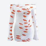 Litlookz Studio Koi Fish Printed Mesh Mini Dress, view 5