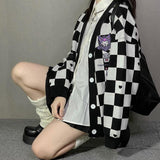 Litlookz Studio Kuromi Buttoned Black Cardigan, view 2