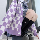 Litlookz Studio Kuromi Buttoned Purple Cardigan, view 2