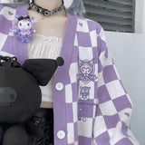 Litlookz Studio Kuromi Buttoned Purple Cardigan, view 3