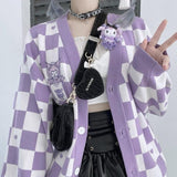 Litlookz Studio Kuromi Buttoned Purple Cardigan, view 4