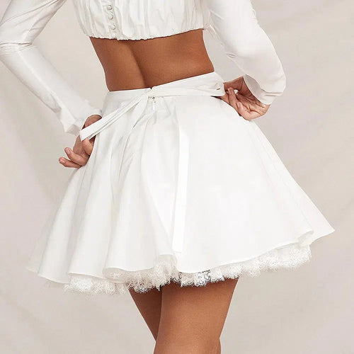 Litlookz Studio Lace A-Line Mini Skirt