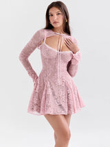 Litlookz Studio Lace Bolero Mini Dress, view 3