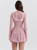 Litlookz Studio Lace Bolero Mini Dress, view 5