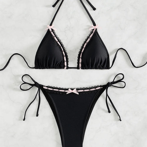 Litlookz Studio Lace Bow Bikini Set