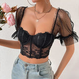 Litlookz Studio Lace Bustier Top, view 3