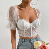 Litlookz Studio Lace Bustier Top, view 4