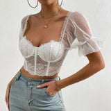 Litlookz Studio Lace Bustier Top, view 6
