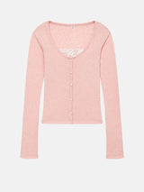Litlookz Studio Lace Cami Cardigan Top, view 5