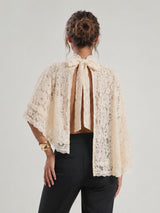 Litlookz Studio Lace Cape Blouse, view 4