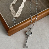 Litlookz Studio Lace Choker & Heart Lock Necklace, view 3