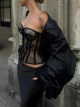 Litlookz Studio Lace Corset Top, view 2