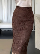 Litlookz Studio Lace Midi Skirt, view 4