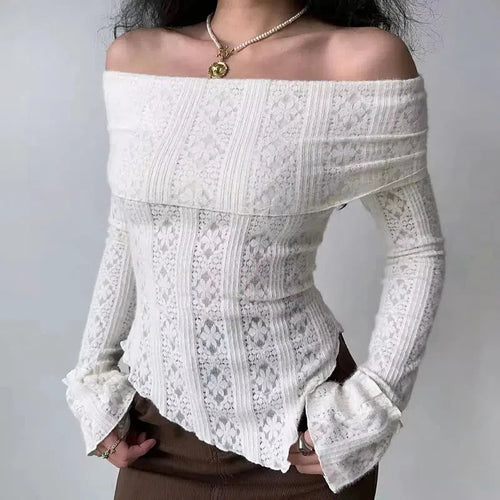 Litlookz Studio Lace Off Shoulder Top