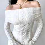 Litlookz Studio Lace Off Shoulder Top, view 2