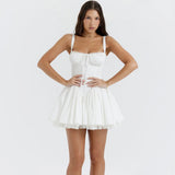 Litlookz Studio Lace Ruffled Corset Mini Dress, view 2