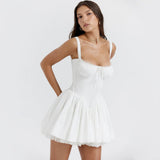 Litlookz Studio Lace Ruffled Corset Mini Dress, view 3