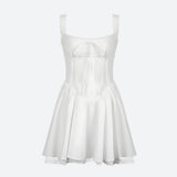 Litlookz Studio Lace Ruffled Corset Mini Dress, view 5