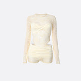 Litlookz Studio Lace Top & Bodysuit Two Piece Set, view 4