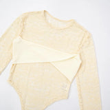 Litlookz Studio Lace Top & Bodysuit Two Piece Set, view 5
