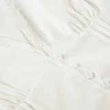 Litlookz Studio Lace Trim Button Up Shirt, view 3