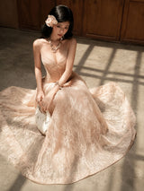 Litlookz Studio Lace Tulle Maxi Dress, view 3