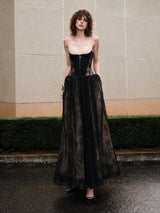 Litlookz Studio Lace Tulle Maxi Dress, view 5