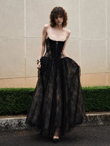 Litlookz Studio Lace Tulle Maxi Dress, view 6