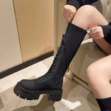 Litlookz Studio Lace Up Chunky Sock Boots, view 2