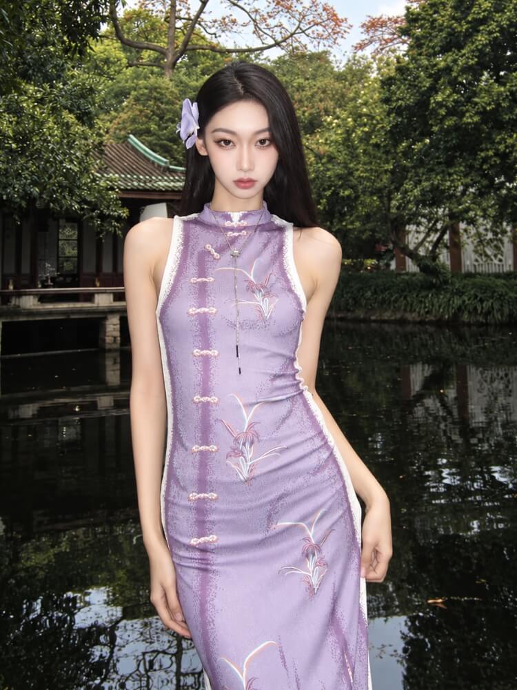 Litlookz Studio Lavender Garden Maxi Dress