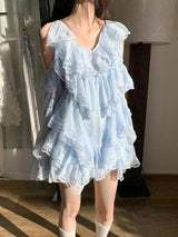Litlookz Studio Layered Ruffled Mini Dress, view 4