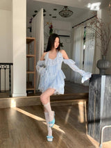 Litlookz Studio Layered Ruffled Mini Dress, view 6