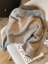 Litlookz Studio Leather Collar Fuzzy Jacket, view 3