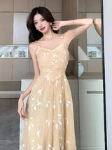Litlookz Studio Leaves Mesh Midi Dress, view 2
