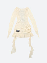 Litlookz Studio Lemon Lace Backless Mini Dress, view 3