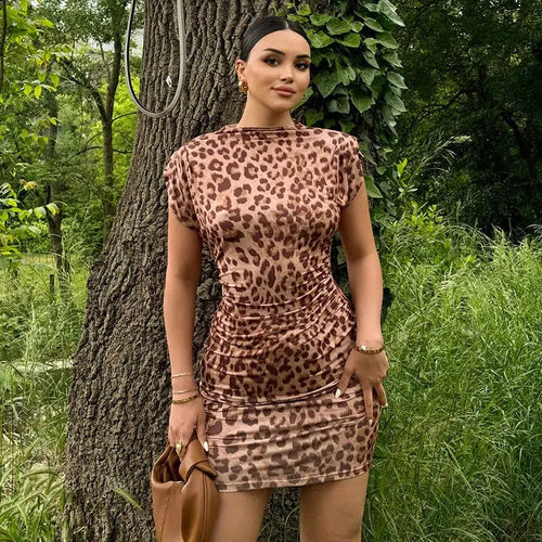 Litlookz Studio Leopard Bodycon Mini Dress