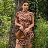 Litlookz Studio Leopard Bodycon Mini Dress, view 3