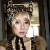 Litlookz Studio Leopard Cat Ear Beanie, view 3
