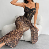 Litlookz Studio Leopard Corset Maxi Dress, view 3
