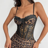 Litlookz Studio Leopard Corset Maxi Dress, view 5