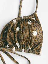 Litlookz Studio Leopard Daisy Drawstring Bikini Set, view 4
