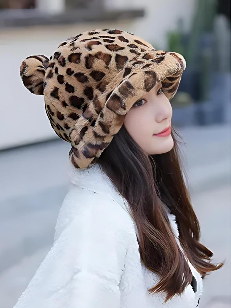 Litlookz Studio Leopard Ear Plush Hat