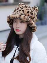 Litlookz Studio Leopard Ear Plush Hat, view 2