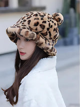 Litlookz Studio Leopard Ear Plush Hat, view 3