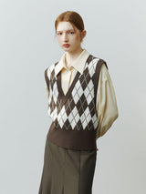 Litlookz Studio Light Academia Argyle Sweater Vest, view 2