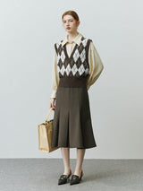 Litlookz Studio Light Academia Argyle Sweater Vest, view 3