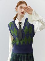 Litlookz Studio Light Academia Argyle Sweater Vest, view 4