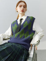 Litlookz Studio Light Academia Argyle Sweater Vest, view 5