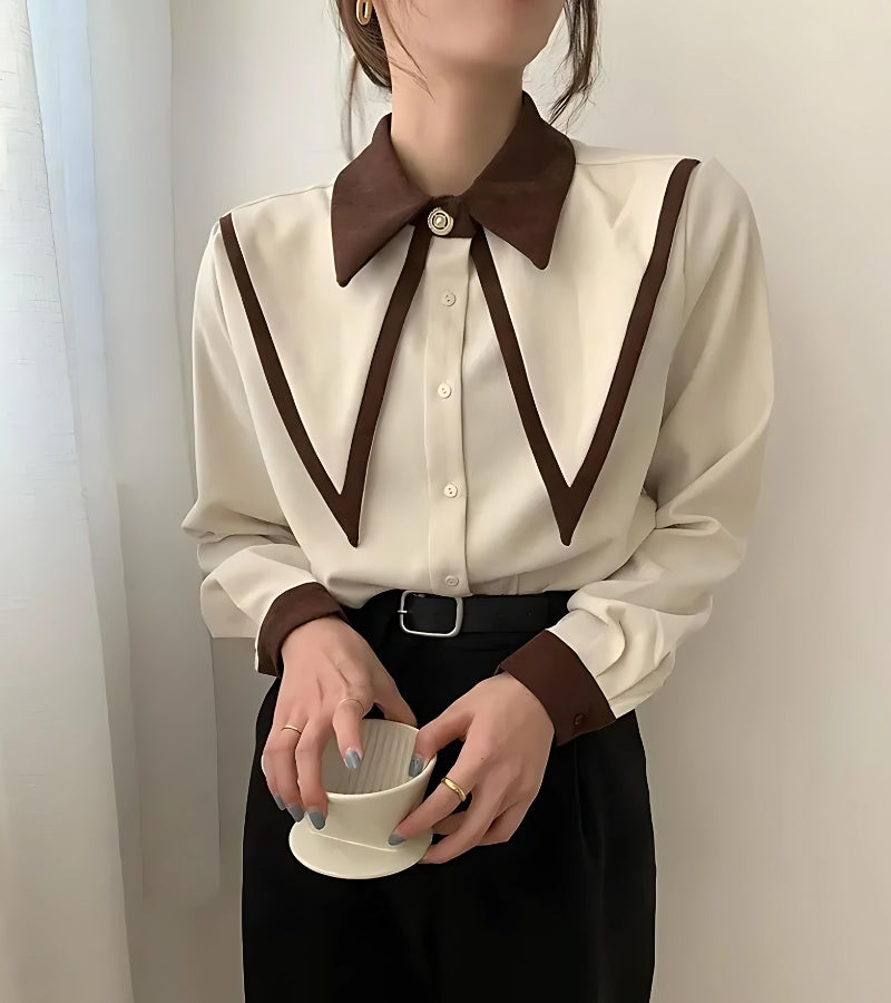 Litlookz Studio Light Academia Contrast Shirt